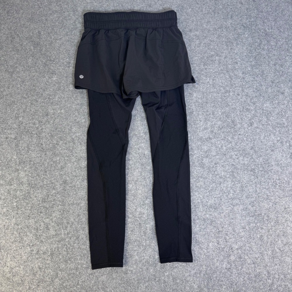 Lululemon Double or Nothing Pant Women Size 6 Black 2-in-1 Legging